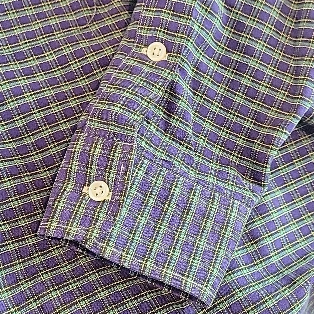 POLO Ralph Lauren Big Shirt Button down Purple & Green cotton